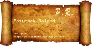 Potucsek Roland névjegykártya